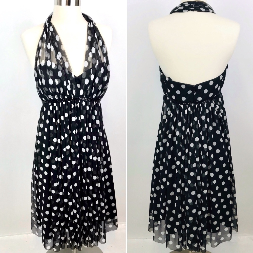 JS Boutique Halter Dress Sweetheart Neckline EUC 8